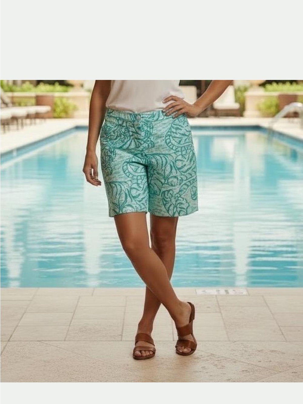 Lilly Pulitzer Teal Printed Shorts